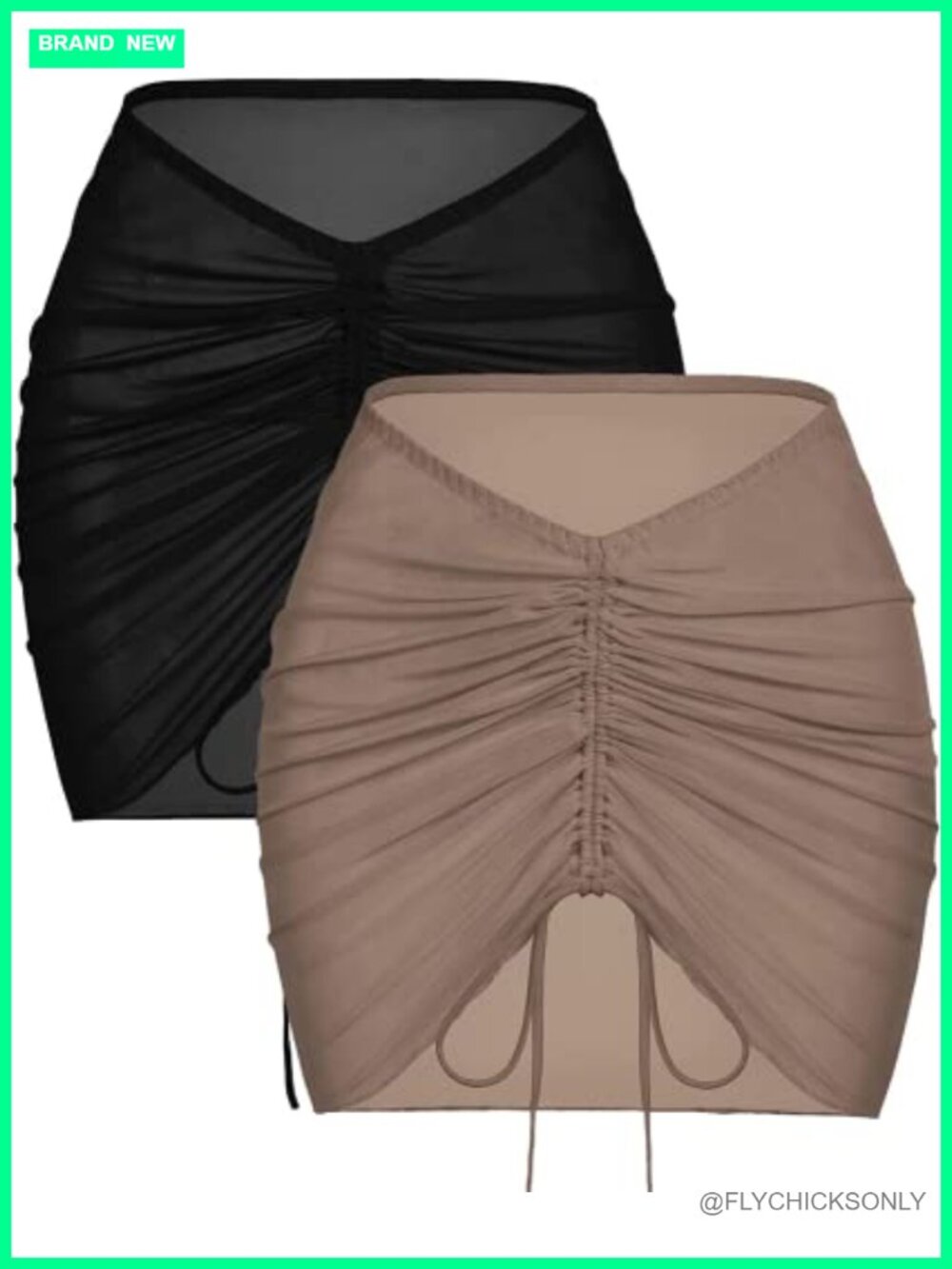 Sheer Mesh Bikini Wrap Skirt Sarong Coverup Set
